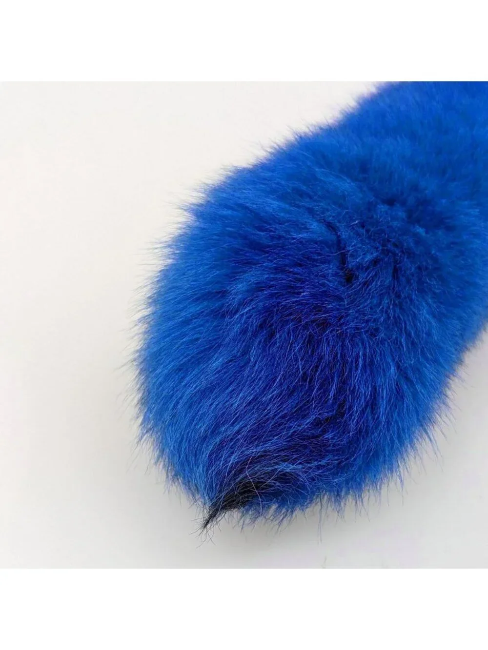 Women's Blue Pendant Cosplay Costume Halloween Furry Tails Keychain Handbag